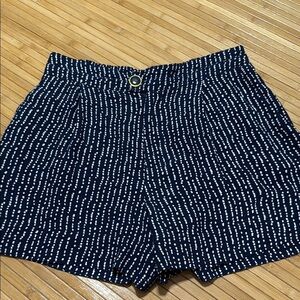 NWOT Anthropologie Blue and White High Waist Shorts